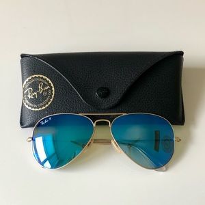 Ray-Ban Blue Lens Aviators (Polarized)